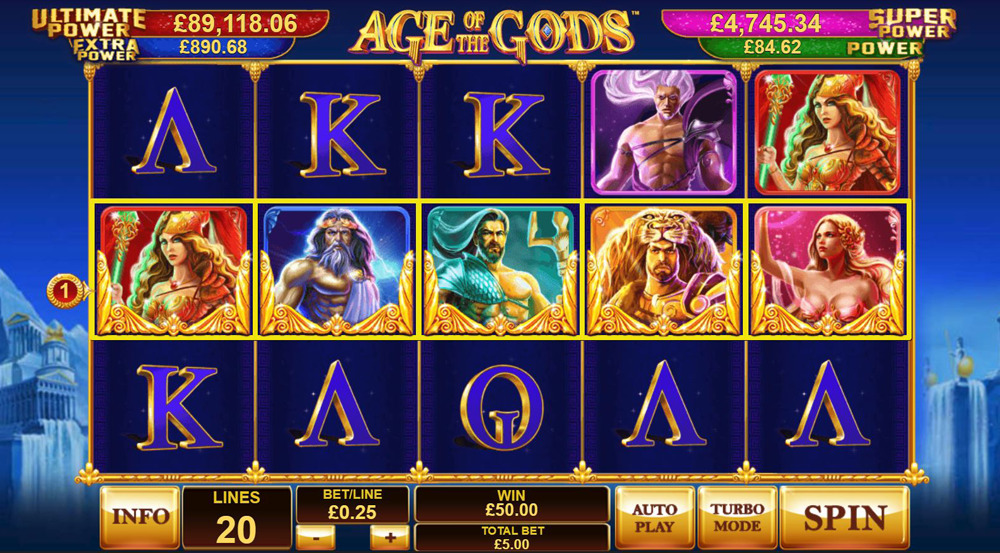 Age of the Gods slot gameplay