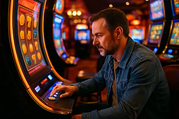 Casino ambiance colorée