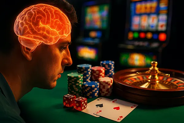Casino ambiance colorée